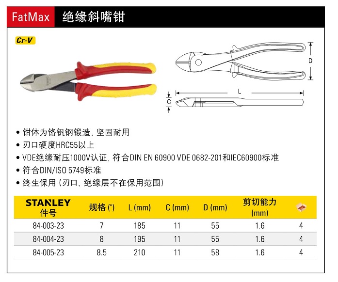 史丹利加硬絕緣斜嘴鉗7寸.jpg